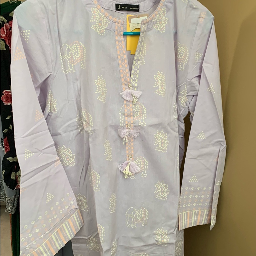 Designer printed Pakistani dress/ J.